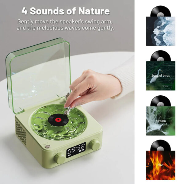 Retro Bluetooth Turntable Speaker - Image 3