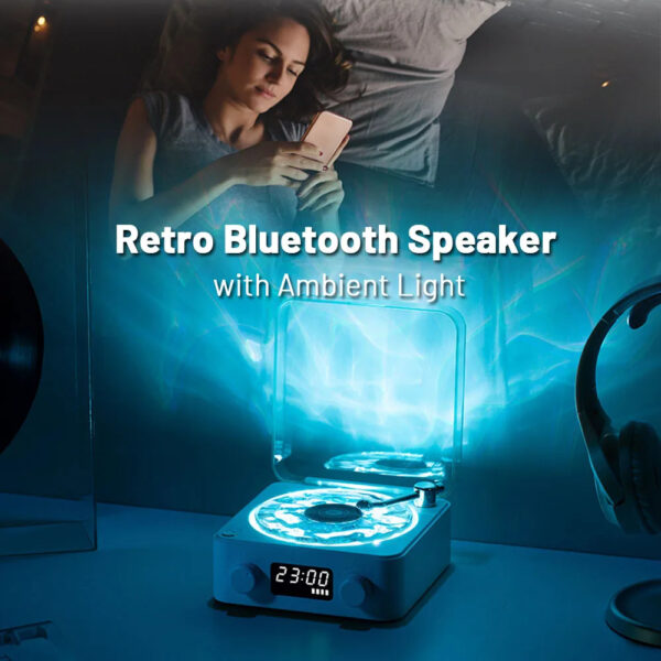 Retro Bluetooth Turntable Speaker - Image 2