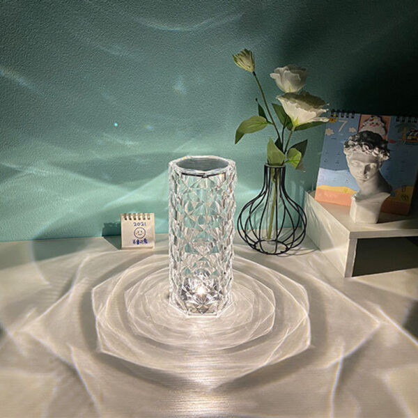 Radiant Rose Crystal Touch Lamp