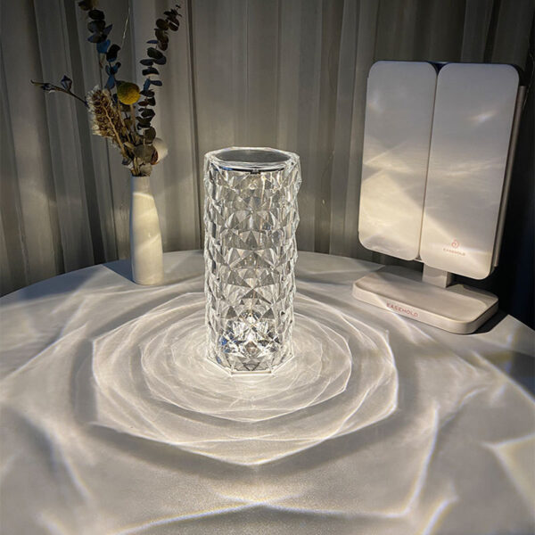 Radiant Rose Crystal Touch Lamp - Image 3